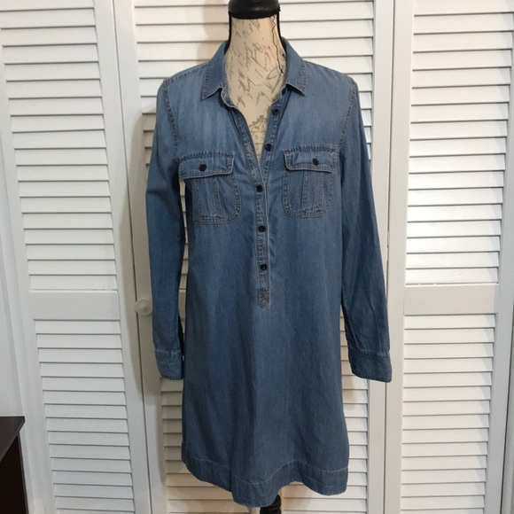 j crew denim shirtdress
